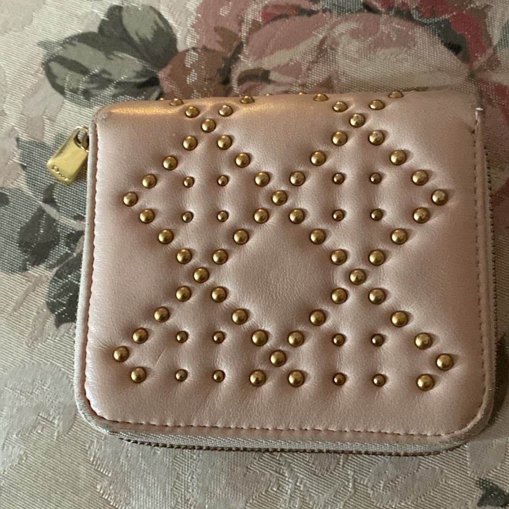 CHRISTIAN DIOR STUDDED BI FOLD WALLET & DUST BAG EUC - Picture 2 of 11